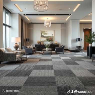 ليه الشركات الكبيرة بتختار بلاطات الموكيت؟ لأنها مش بس أرضيه بديل سجاد