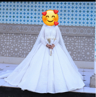 فستان زفاف للبيع اتلبس مره واحده - 2