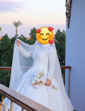 فستان زفاف للبيع اتلبس مره واحده - 3