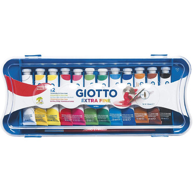 GIOTTO - Box of 12 tubes 12 ml of extra-fine gouache  ألوان جواش