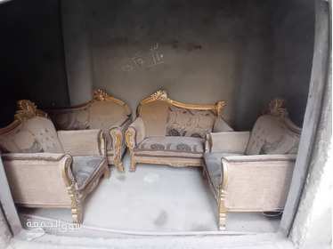 طقم انتريه كامل العضم زان(2كنبه+ 2كرسي+طرابيزه)