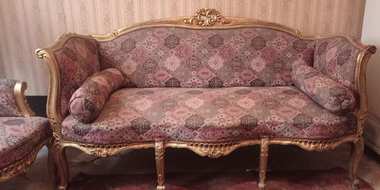 صالون مدهب خشب زان - 5