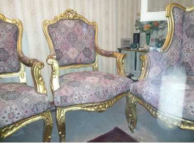 صالون مدهب خشب زان - 6