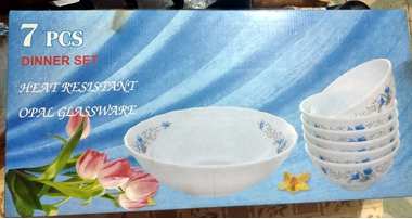 طقم خشاف اركوبال ابيض جديد بالكرتونة عدد 7 قطع اصلي خامة ممتازة- الم